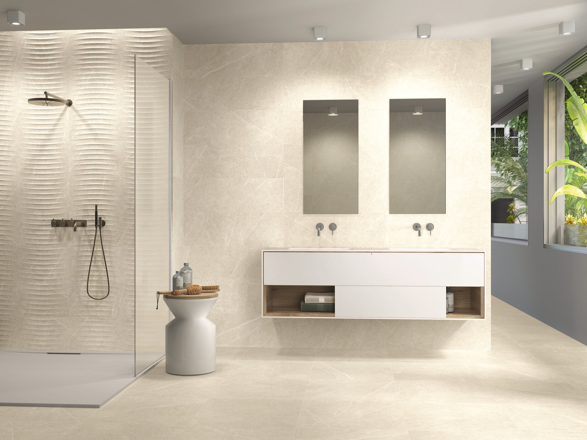 Dlažba Icaria Ivory 60×60 cm, porcelánová, matná